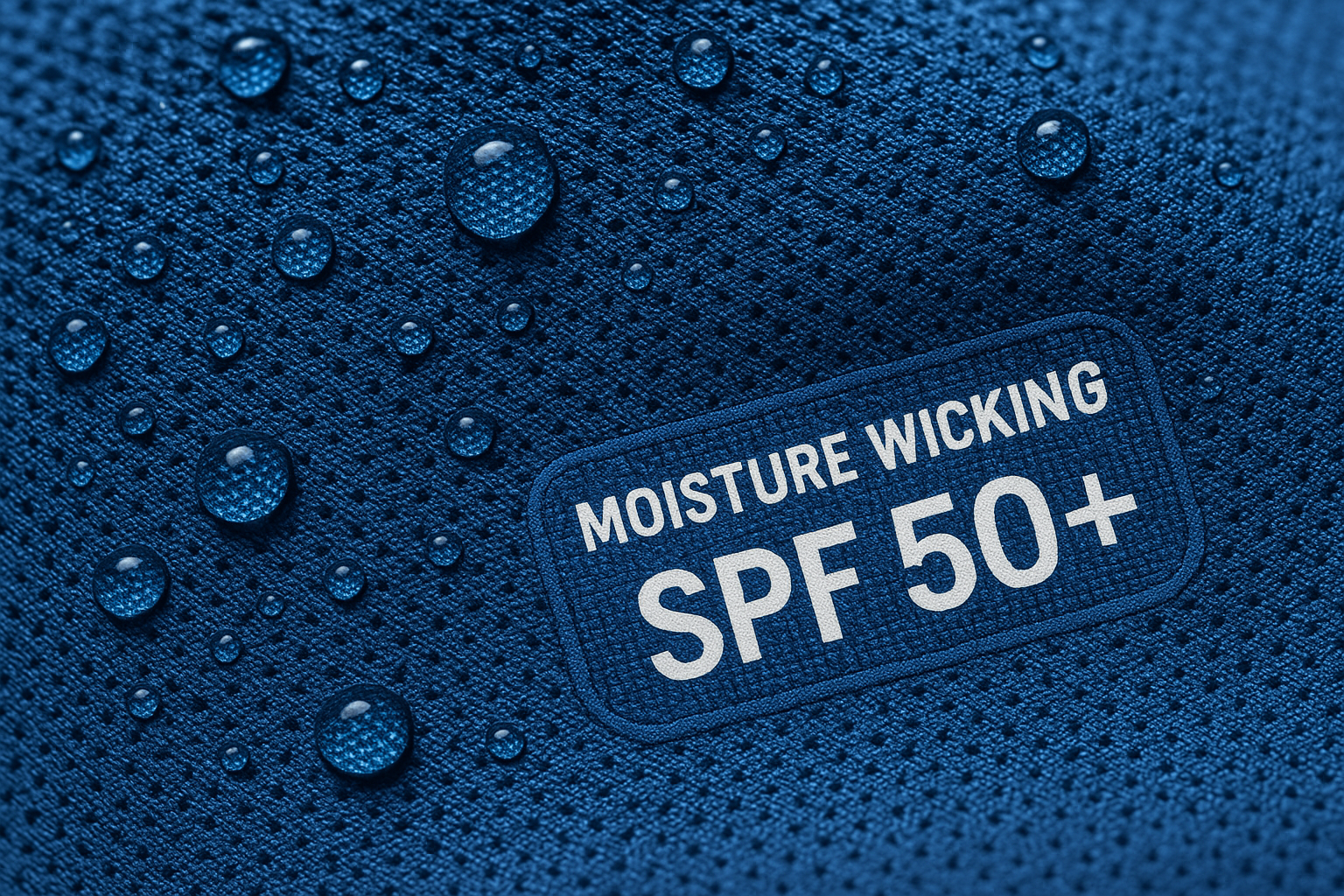 Fabric texture and SPF label detail