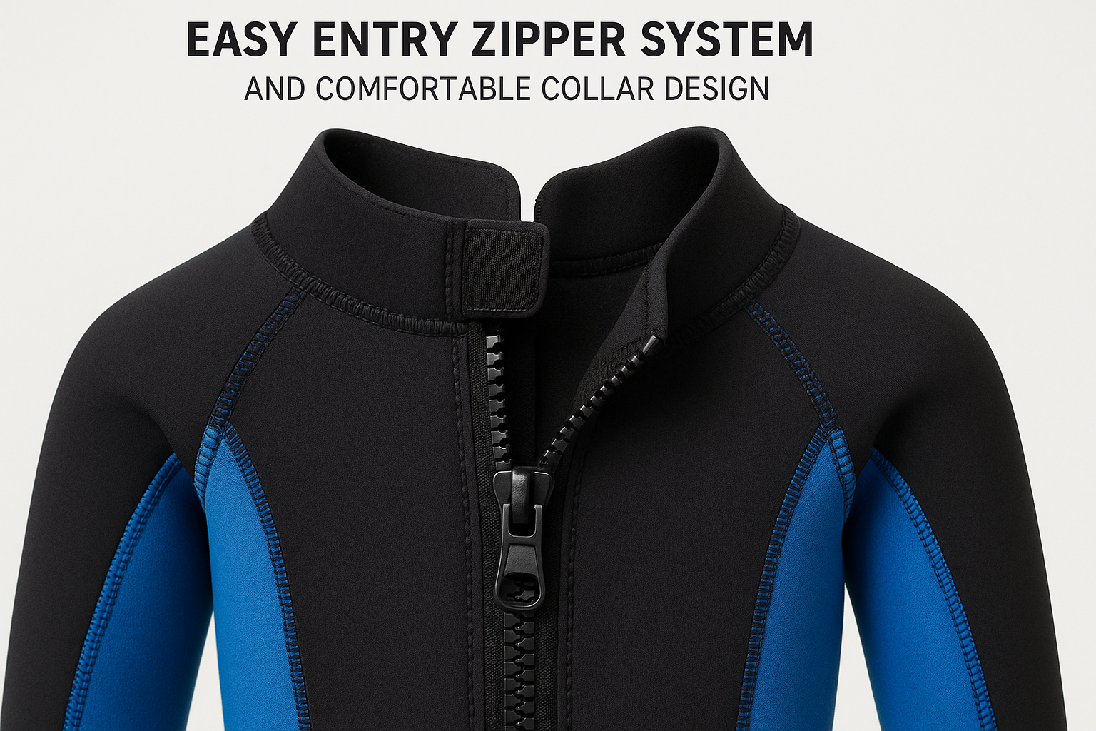 Easy entry zipper detail