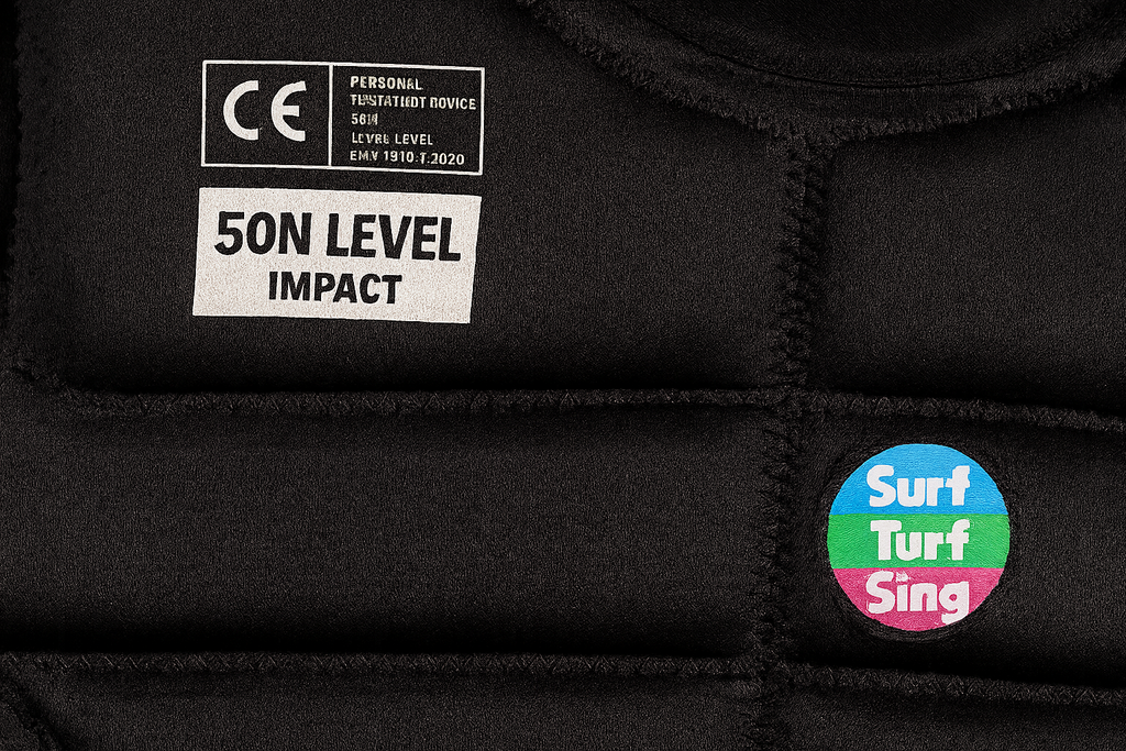 Safety features with logo