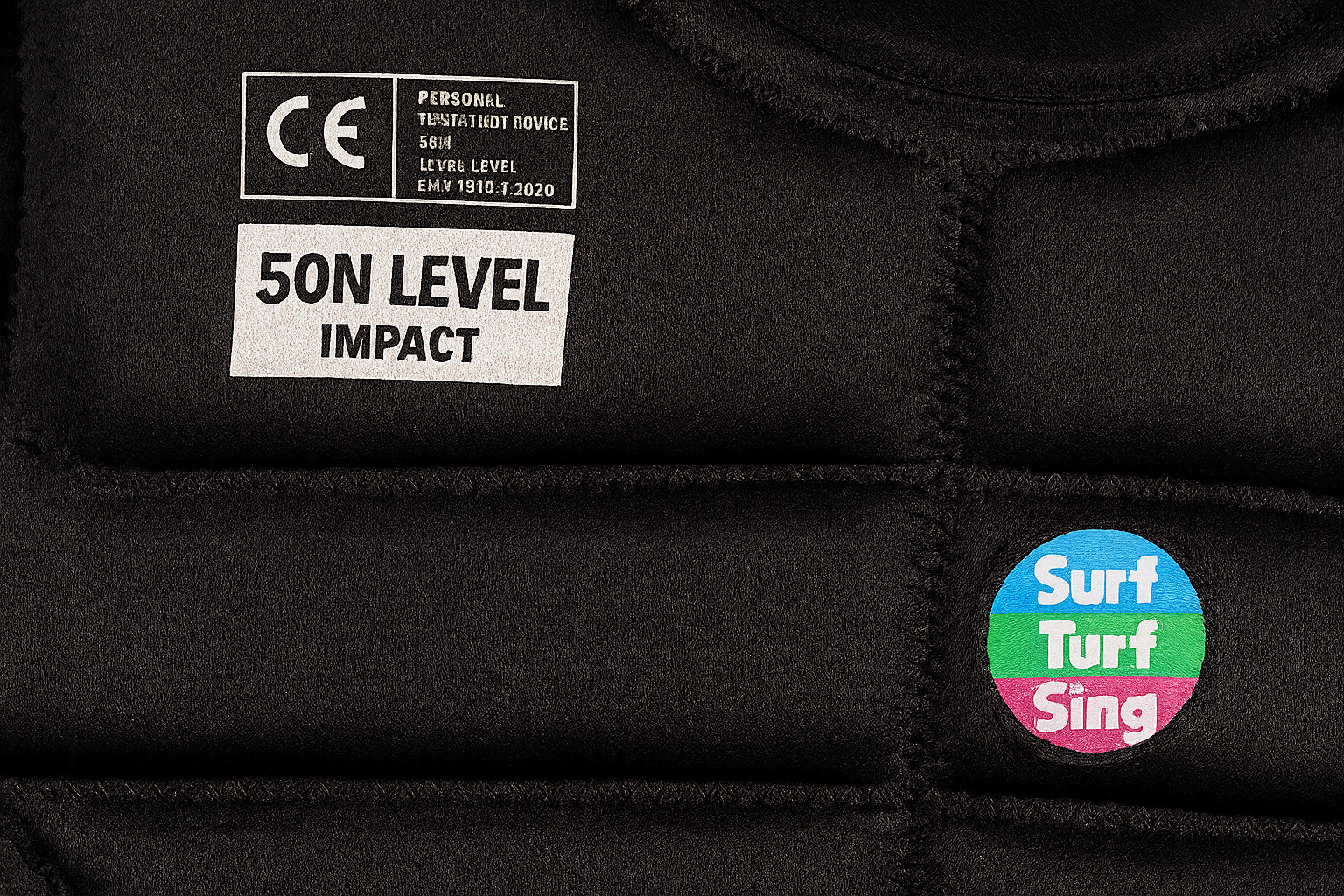 Safety features with logo
