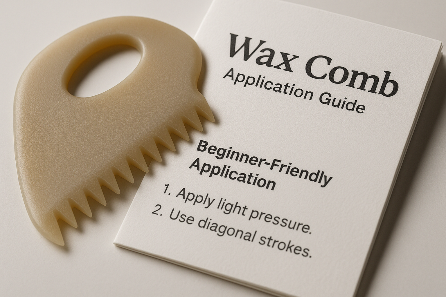 Wax comb and instructions detail